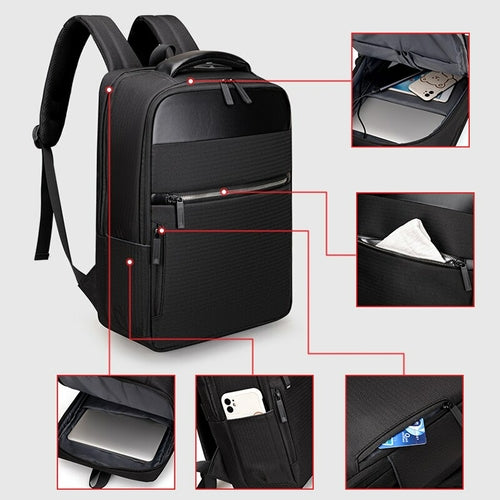 Mens Multifunction Waterproof Backpacks Large Capacity USB Charging